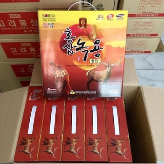 [HÀNG MỚI VỀ] Nước Hồng Sâm Nhung Hươu Hàn Quốc, Hộp Vàng 30 Gói [korean red ginseng deer horn juice]
