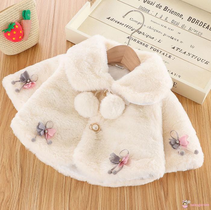 Áo Khoác Cardigan Đính Nơ Ấm Áp Cho Bé Gái