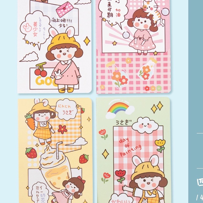 3 Vở Gáy Chỉ A5- Cô Bé Thỏ