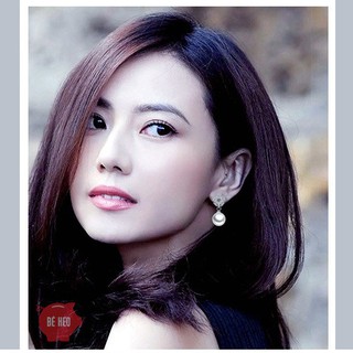 Bông tai hoa 5 trái tim đá nhân tạo BHBT104..