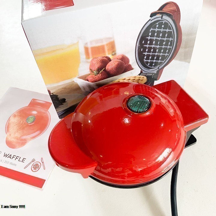 Máy kẹp nướng bánh waffle 350W gia nhiệt kép, chống dính telfon siêu bền