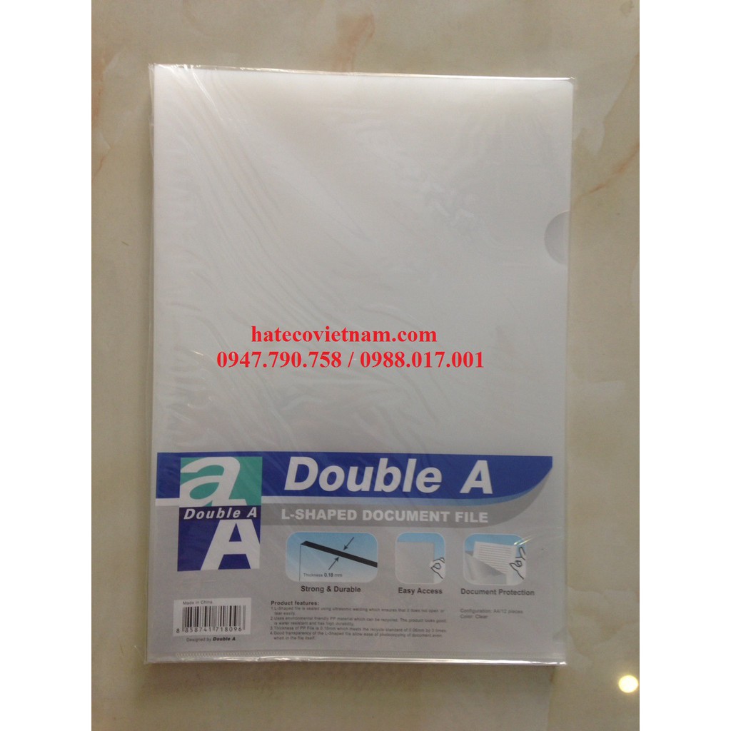 FILE HỞ 2 CẠNH DOUBLEA (KHỔ A) DÀY - BÌA 2 CẠNH - BÌA HỞ | Shopee Việt Nam
