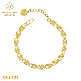 Lắc Tay, Vòng Tay Nữ Hoa Mai Xi Mạ Vàng Non Cao Cấp - Trang Sức Hava Hong Kong - HVLT31