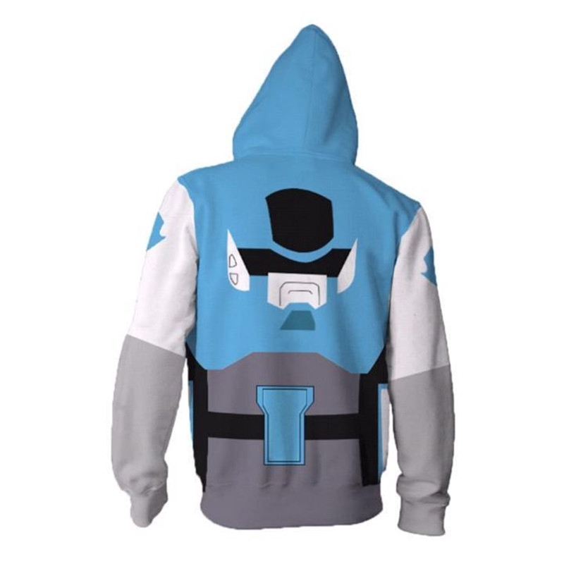 Cybercop Dây Kéo Áo Khoác Anime Áo Len 3D Áo Khoác Ngoài