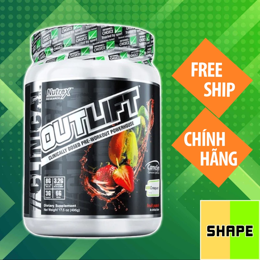 Outlift Nutrex Outlift Pre WorkOut Tăng Năng Suất Tập Luyện [30 Lần