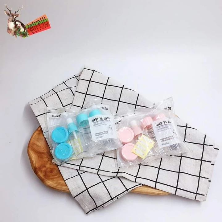 Bộ Chiết Mỹ Phẩm Du Lịch, Bộ chiết mỹ phẩm mini, Bộ Chiết Mỹ Phẩm Du Lịch Tiện Dụng Bộ chiết mỹ phẩm 7 items Travel