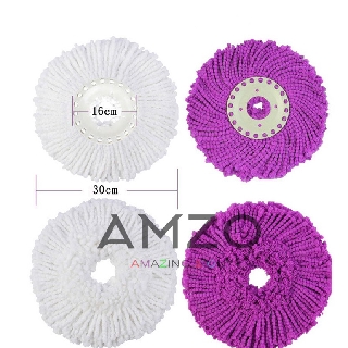 AMZO_COMBO 4 BÔNG LAU NHÀ TRÒN 360 THAY THẾ MỌI LOẠI CÂY HIỆN NAY - SỢI BÔNG COTTON THẤM HÚT TỐT