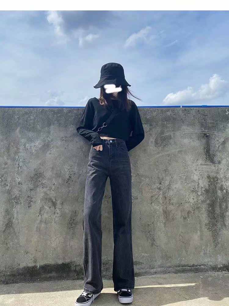 Ảnh Quần jeans lưng cao ống rộng thời trang xinh xắn cho nữ 2020 4