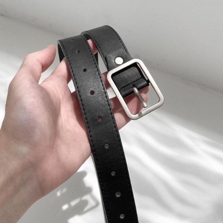 Thắt Lưng Bản Nhỏ Sơn Tùng 2.3cm Đục Lỗ May Viền - Horizon Dây Nịt Lưng Nam Nữ Kiểu Hàn Quốc 2.3cm Chữ Nhật Lỗ
