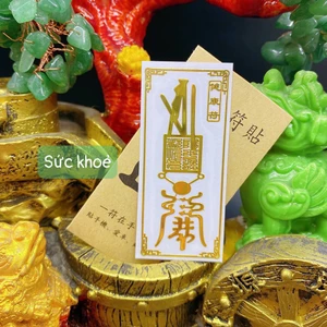 Linh Phù SỨC KHÓE may mắn bình an , miếng dán linh phù tài lộc phong thủy đẹp lung linh
