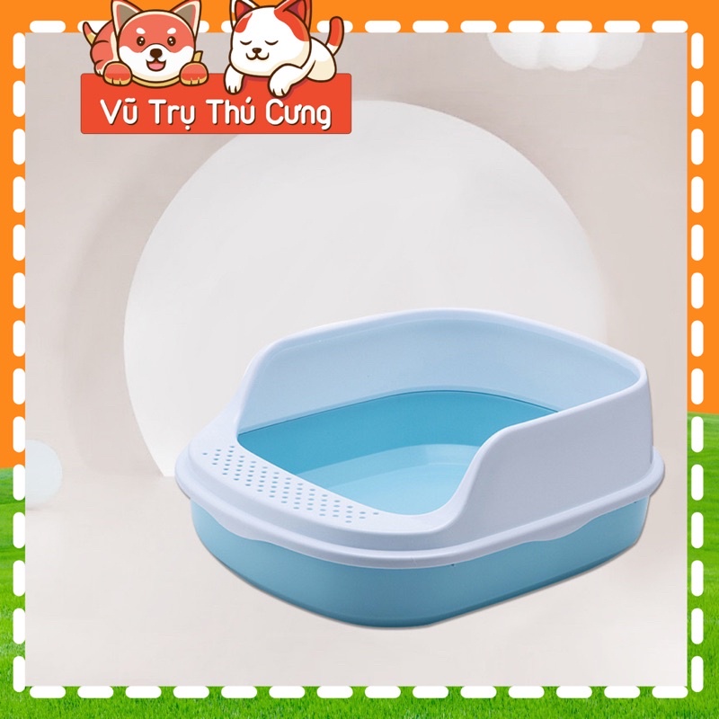 Khay đựng cát vệ sinh cho Mèo size lớn, chống văng cát, kèm xẻng xúc phân