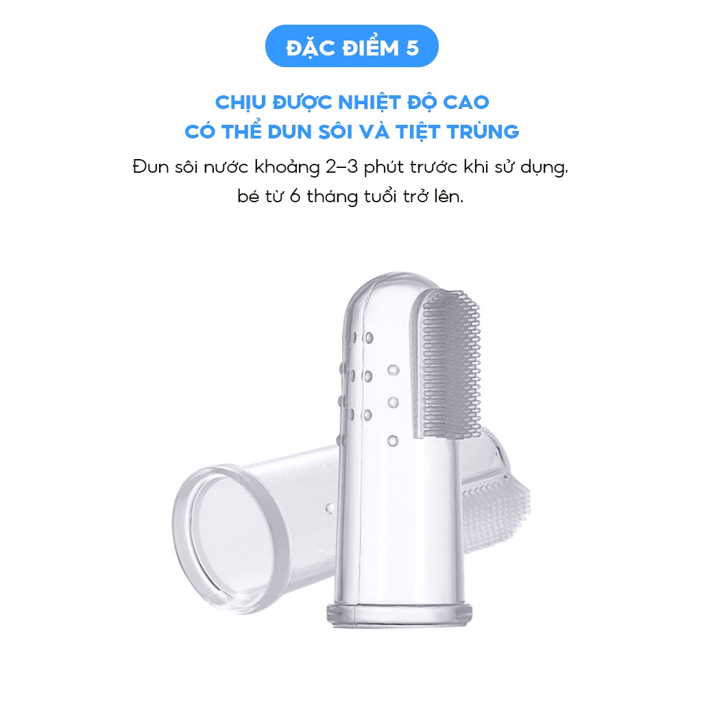 Mô tả Bàn chải xỏ ngón silicon cho bé từ 1 tuổi thương hiệu Midkid, tưa lưỡi mềm mại, an toàn, có hộp đựng sạch sẽ và tiện lợi - 6