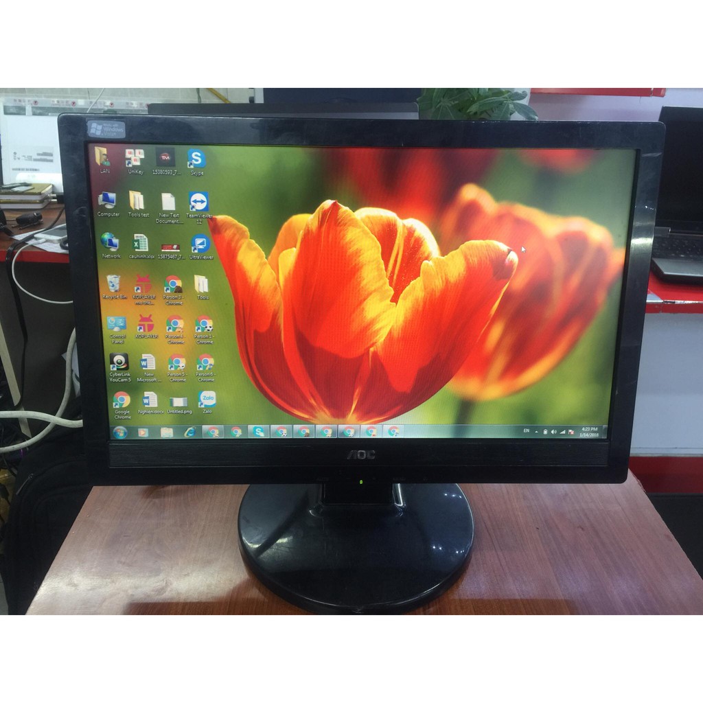Màn hình máy tính AOC 16 inch sáng đẹp long lanh | Shopee Việt Nam