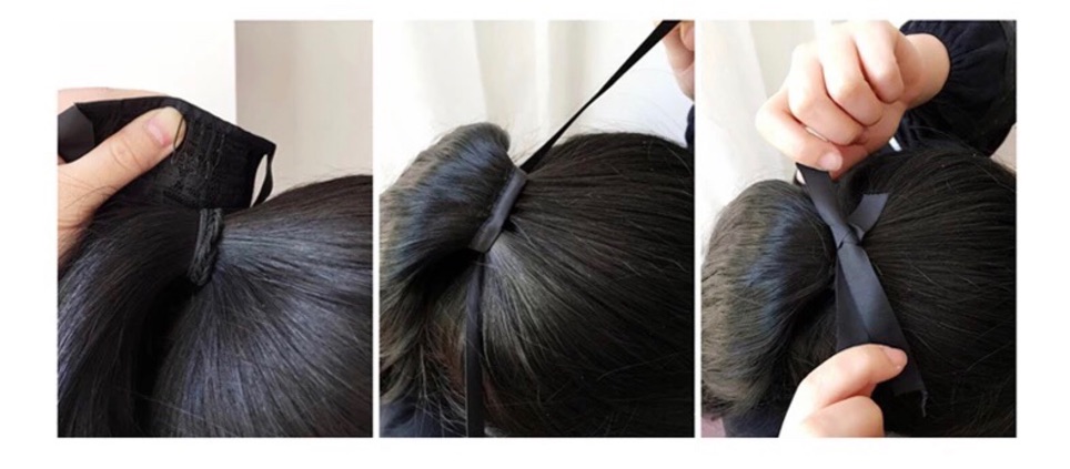 BUỘC TÓC GIẢ THẲNG/ TÓC GIẢ CỘT THẲNG DÀI 45,55,65,70CM TỰ NHIÊN DỄ SỬ DỤNG