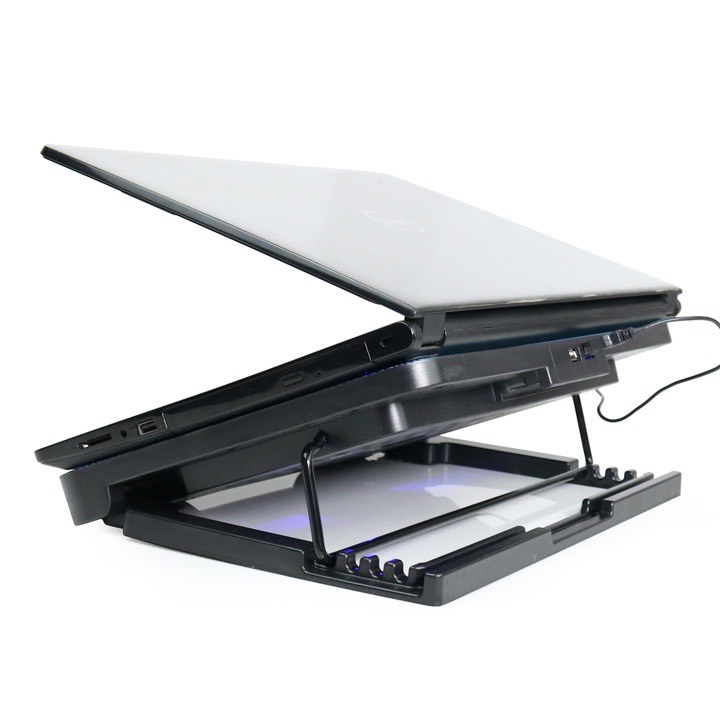 Đế tản nhiệt laptop macbook N99, đế tản nhiệt vi tính 17 inch làm mát nhanh 4 mức gấp gọn LABADO
