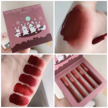 Set 5 son kem lì thỏ nhà LEADUU nội địa trung cực xinh cực hạt rẻ