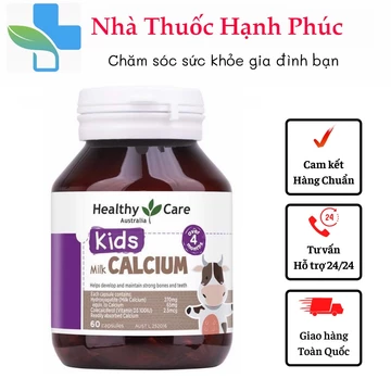 [Nhập Chính Hãng] Canxi sữa cho bé - Milk Calcium Healthy care, lọ 60 viên - bổ sung canxi cho trẻ