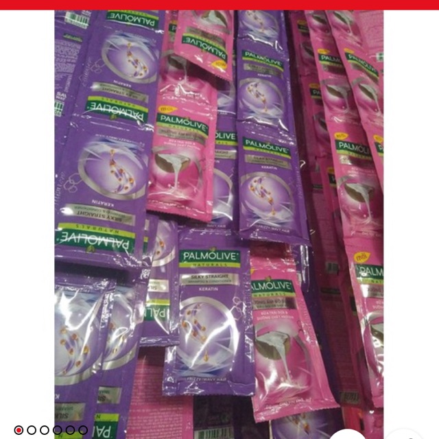 Combo 5 dây , dây 10 Gói Dầu Gội Palmolive Hồng Hoặc Tím