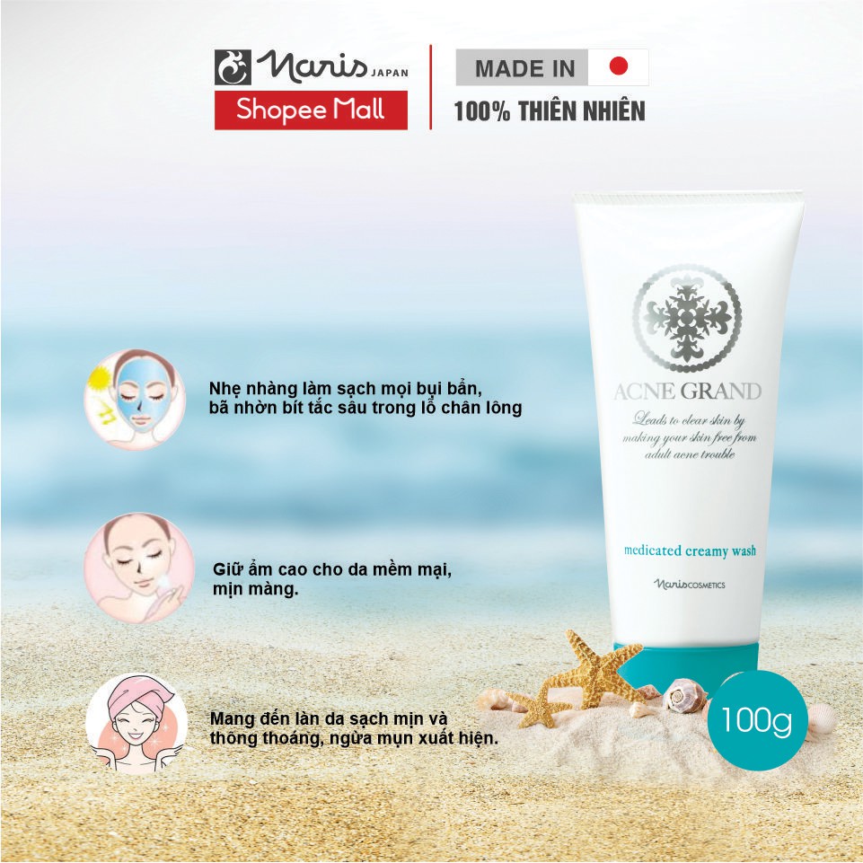 Ảnh SỮA RỬA MẶT NARIS ACNE GRAND MEDICATED CREAMY WASH 100g 1