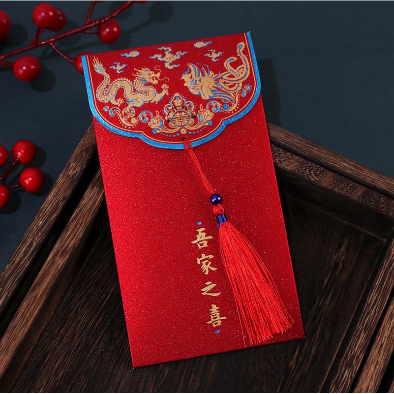 Bao Lì Xì Trao Duyên Lì Xì Báo Hỷ Năm Mới Có Tua Rua Đỏ Lì Xì 2026 Lì Xì Tết Đỏ Sang Trọng -PUPU HOUSE