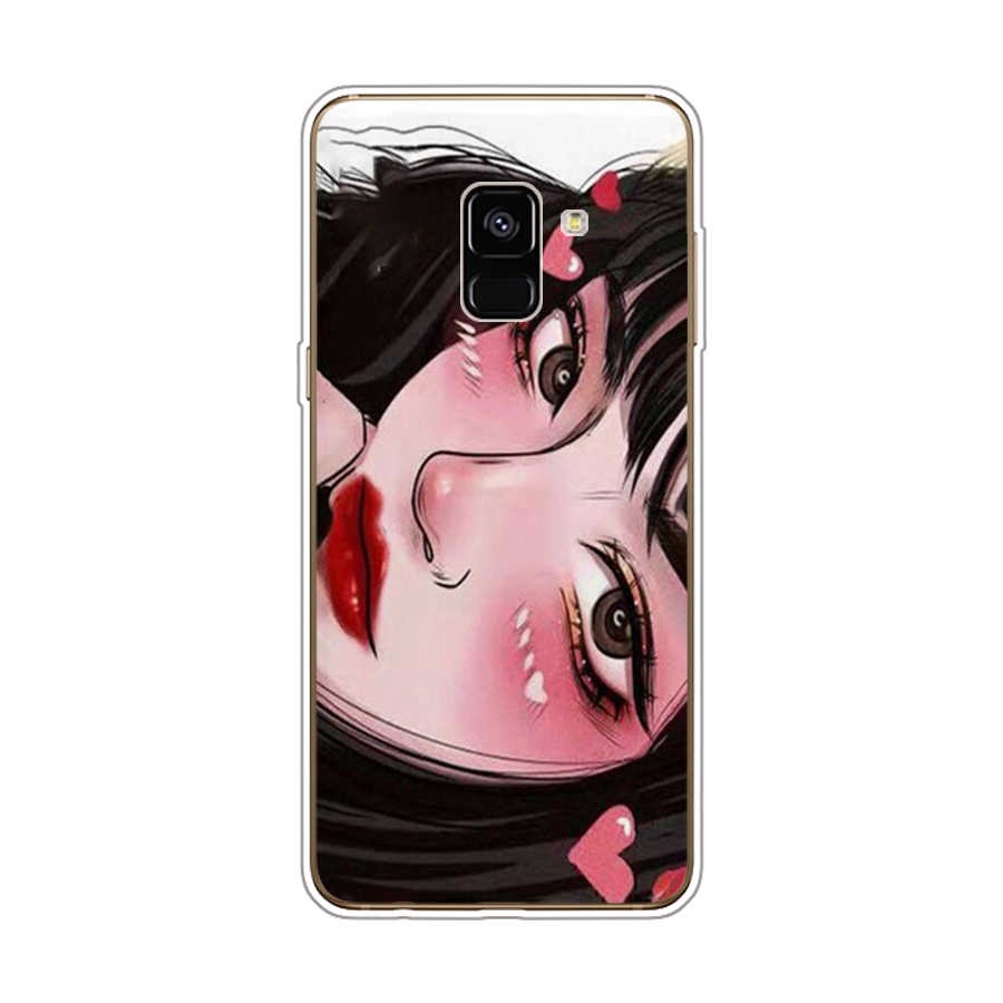 Ốp Điện Thoại TPU Dẻo In Họa Tiết Độc Đáo Thời Trang Cho Samsung Galaxy A8 plus 2018 A6 2018 plus