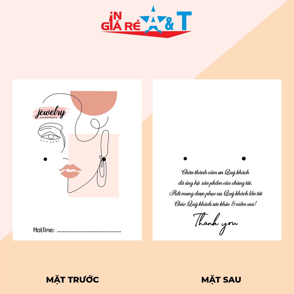 Xấp 100 Tag Bông Tai Sang trọng (HÀNG CÓ SẴN)