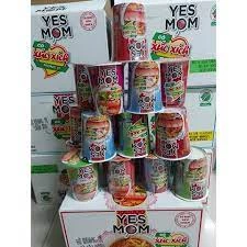 Thùng 24 ly mì có xúc xích yes mom 3vị (tôm, bò, sườn) 79.2gr x 24ly/ thùng