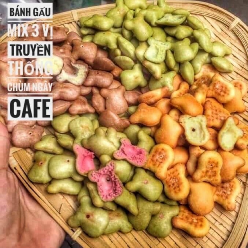 Bánh gấu mix 3 vị Thiên Hồng 480g - [ FREE SHIP ] Hàng ngon nhà làm - Siêu ngon siêu rẻ siêu sạch