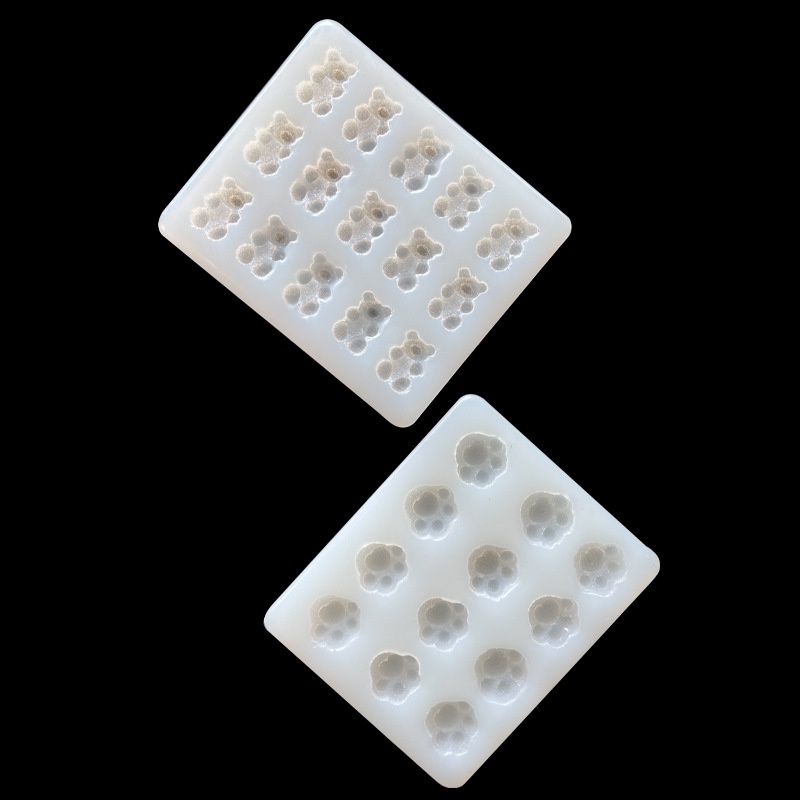Khuôn silicone Làm Kẹo / Sô Cô La / Nến Thơm Hình Trái Tim / Gấu Mini diy