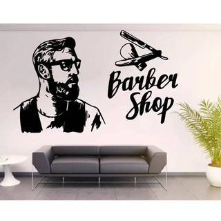 Decal Trang trí Barber, Salon cắt tóc, tạo điểm nhấn, thu hút khách hàng P5
