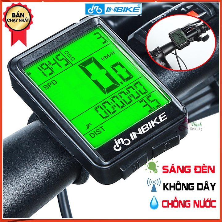 Đồng hồ đo tốc độ xe đạp không dây INBIKE chống nước, máy đo khoảng ...
