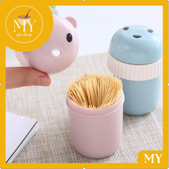 Hủ ĐựngTăm Hình Gấu Xinh Xắn - Hũ để tăm và để tiêu để thươngTiện Dụng