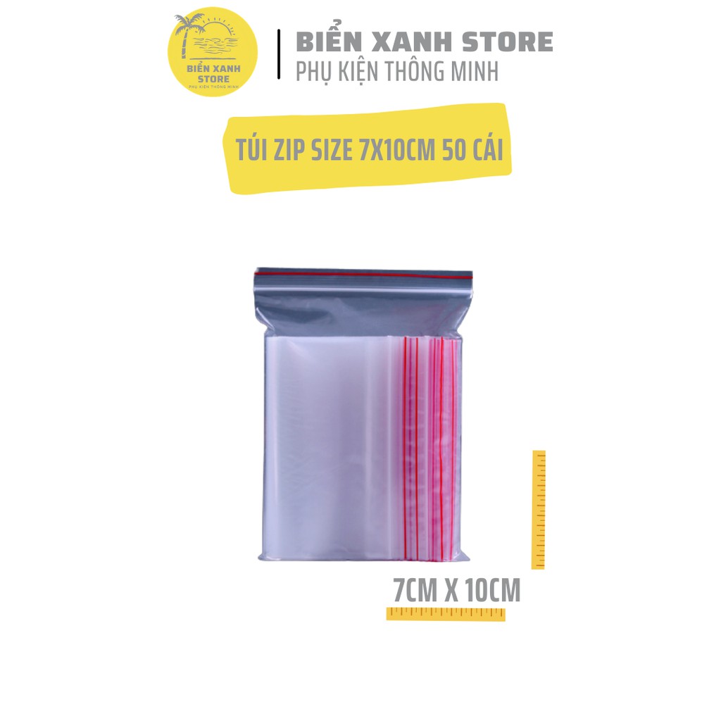 Túi zip nhỏ mini bịch 50 cái viền đỏ size nhỏ 7x10 cm loại dày đẹp ...