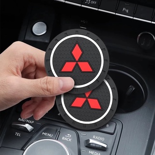 Set 2 Miếng Lót Cốc Nước Trên Xe Hơi Bằng Silica Gel Chống Trượt Dành Cho Mitsubishi Xpander Mirage Lancer Pajero ASX Outlander