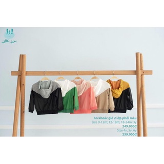 Áo khoác gió 2 lớp phối màu trẻ em Little Love