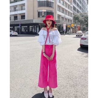 Quần Dài Ống Suông Màu Hồng Cánh Sen - Quần Lotus Pants
