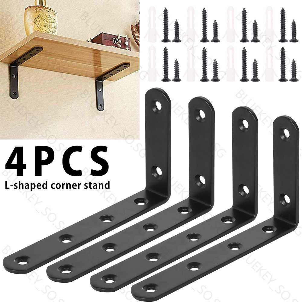 Set 4 Giá Đỡ Kệ Góc Hình Chữ L Gắn Tường Tiện Dụng Giá Đỡ Trưng Bày Vật ...