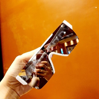 Mắt kính mát unisex Bự Store nam nữ tráng gương siêu hot thời trang gọng lớn