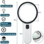 Kính lúp STABFOAM Lúp cầm tay dành cho người cao tuổi có đèn LED chiếu sáng