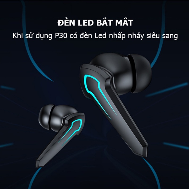 Ảnh Tai nghe chơi game Vitog P30 TWS 5.1 bluetooth không dây giảm tiếng ồn âm thanh stere 3