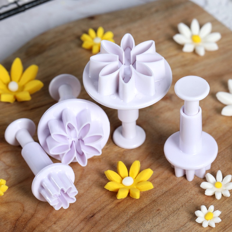 Set 4 Khuôn Làm Bánh Quy Hình Hoa Cúc Nhỏ diy