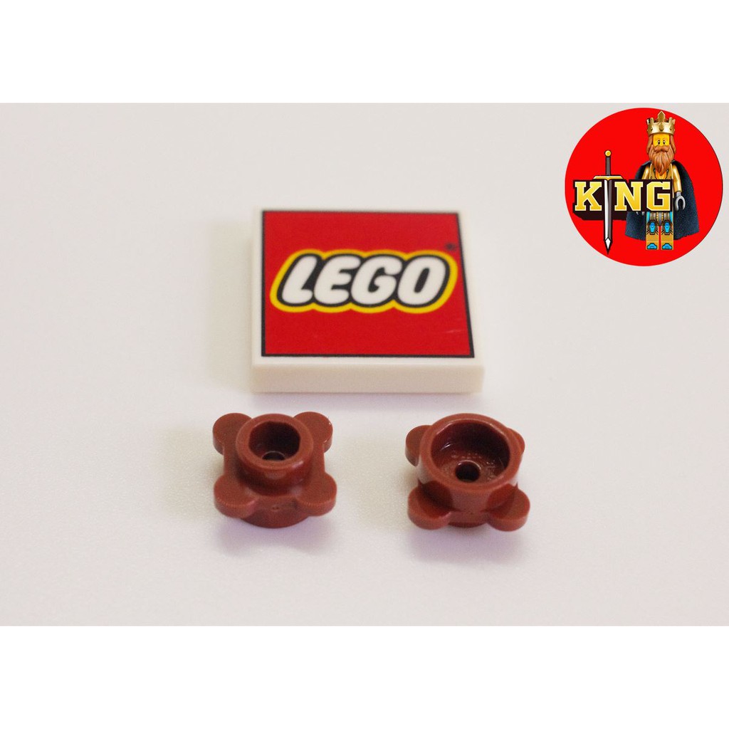 LEGO 1x1 circular plate four petals brown | Shopee Việt Nam