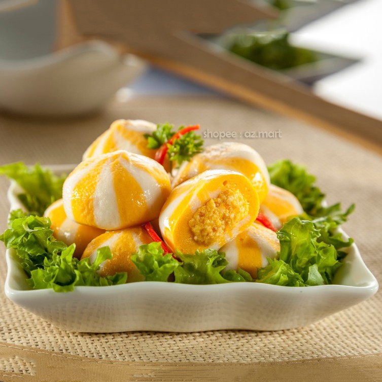 CB Viên Thả Lẩu Malaysia Bánh Bao Hải Sản Nhím Biển Nhân Trứng Cá Sea Urchin Flavoured Ball