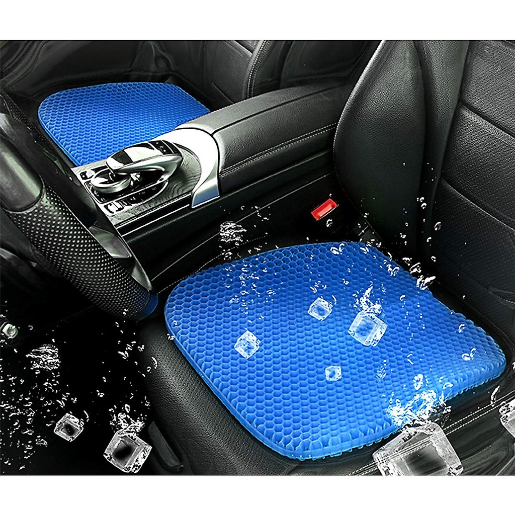 Ảnh Đệm Ngồi 3D Silicone 2 Lớp 1kg Tổ Ong Lót Ghế Thoáng Khí Chống Đau Mỏi Lưng Kèm Túi Đựng Bọc Ngoài Chính Hãng Amalife 3