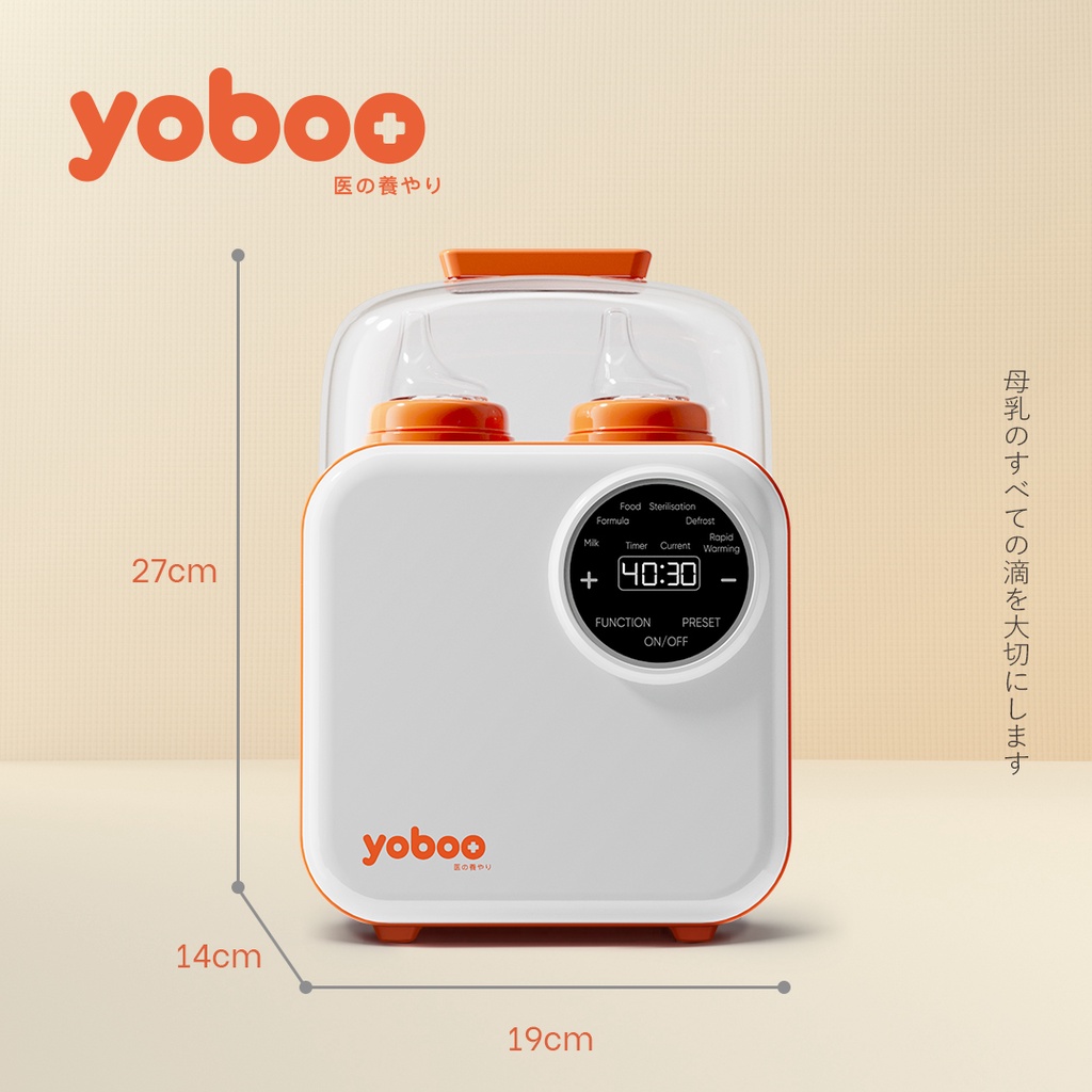 Mô tả Máy hâm nóng sữa đôi điện tử Yoboo YB-0042 có 6 chức năng, điều khiển cảm ứng, hẹn giờ trước - Hàng chính hãng - 9
