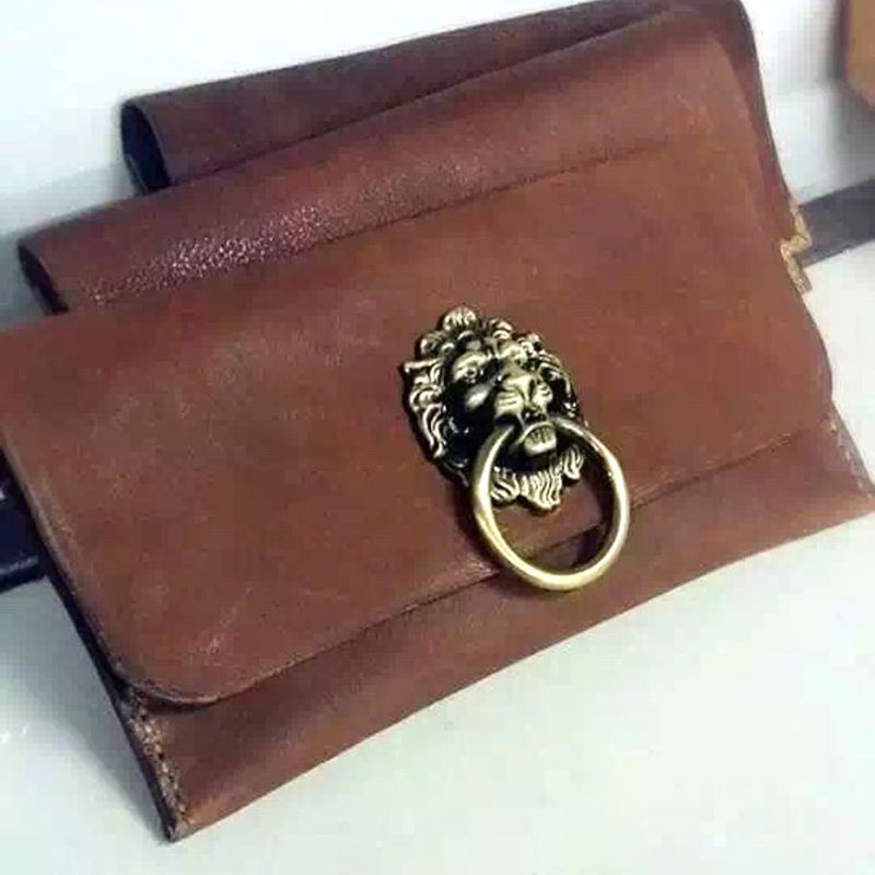 SHI Ngăn Kéo Núm Retro Tủ Kim Loại Tủ Cửa Kéo Sư Tử Cho Đầu Hình Vintage Nhẫn Kéo Tủ Quần Áo Hộp Tay Cầm Hous