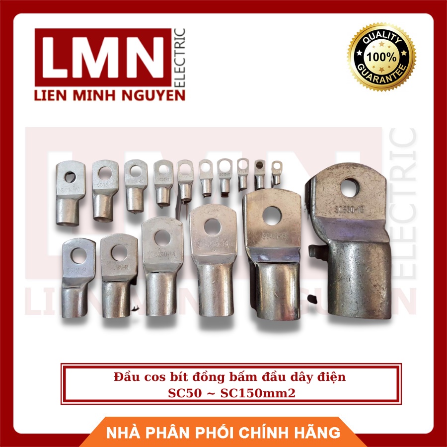(Combo 10) Đầu cos bít đồng bấm đầu dây điện SC50 ~ SC150mm2 | Shopee ...