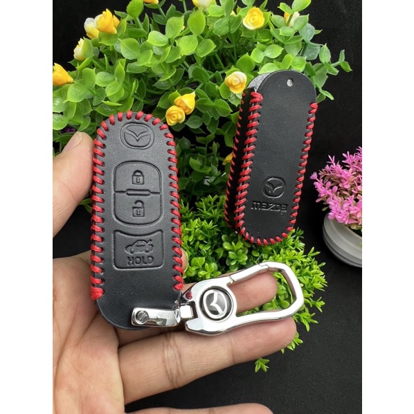 Bao da chìa khoá 3 nút xe Mazda2, Mazda3, Mazda6, Mazda Cx5, Cx8