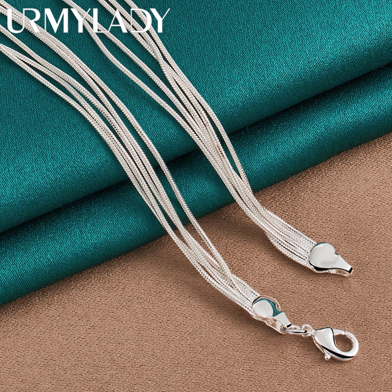 Vòng cổ Mạ Bạc 925 18 Inch Nhiều Kiểu Dáng Thời Trang