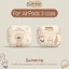Ốp điện thoại mềm mờ hình chú gấu dâu Vỏ bảo vệ tai nghe cho AirPods4 Vỏ bảo vệ tai nghe 2025 Phong cách mới cho AirPodspro3 Vỏ bảo vệ tai nghe Tương thích với Vỏ AirPodsPro Vỏ AirPods2gen